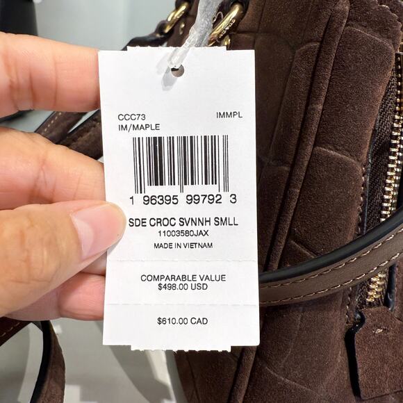 Last 1 ‼️Coach Savannah Small Carryall Bag CCC73 Maple - Picture 8 of 13